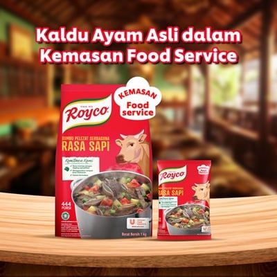 Royco Bumbu Penyedap Rasa Sapi Pouch 1kg - Penyedap khas Indonesia untuk hasilkan masakan dengan citarasa gurih & rasa daging yang mantap!
